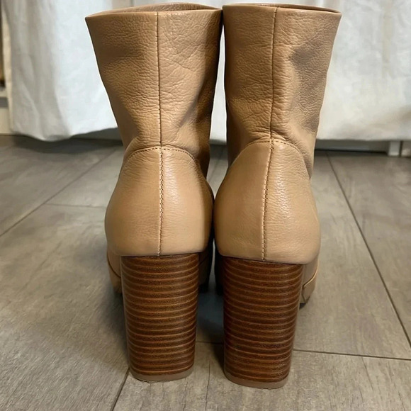 Soft Leather Peep Toe Sock Booties, Size 8.5 - Picture 5 of 9